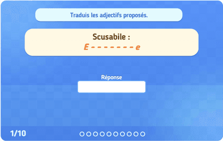 Les adjectifs usuels (scritto) 3