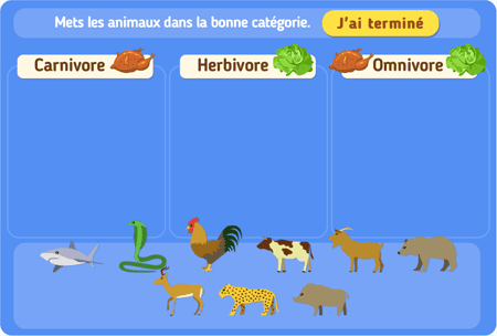 Carnivores, herbivores ou omnivores ? 