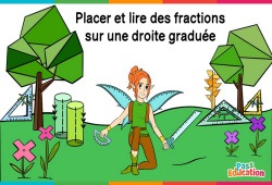 Placer et lire des fractions sur une droite graduée - 6ème - Vidéo La Fée des Maths