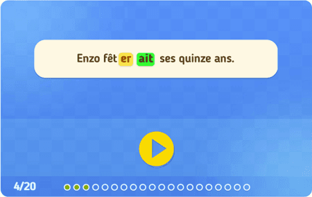 Homophones : ...er/...ait/...é 
