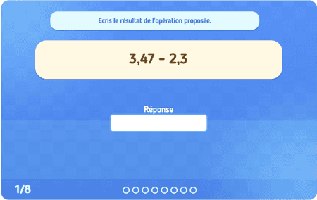 Les décimaux niv 07 : soustractions