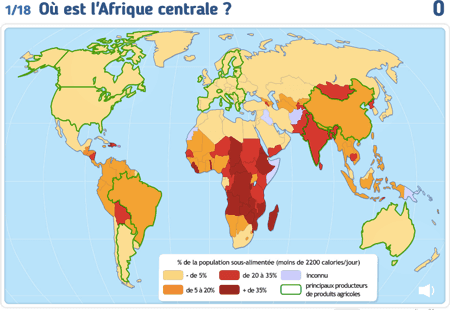 Carte : L'alimentation dans le monde