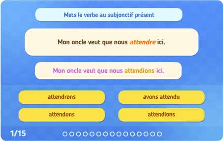 Le subjonctif présent