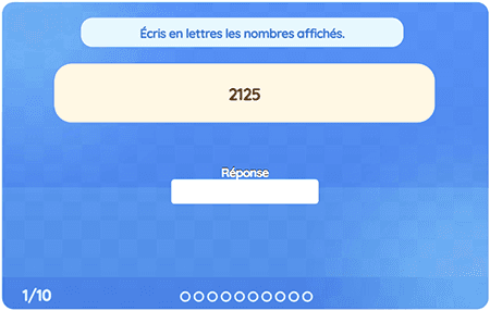 Los números (Escribir) 5