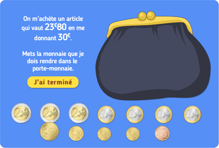 Rendre la monnaie niv 3 