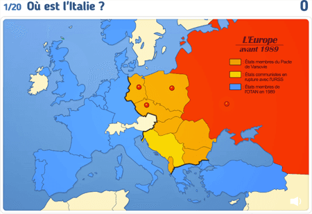 Carte : La Guerre froide en Europe