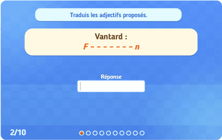 Les adjectifs usuels (Escribir) 3