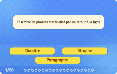Le vocabulaire d'analyse littéraire niv 1