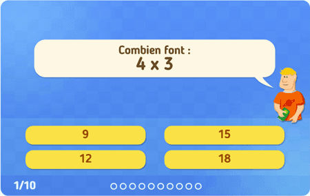 Multiplications : Table de 3 