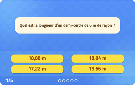 Le périmètre d'un cercle niv 1
