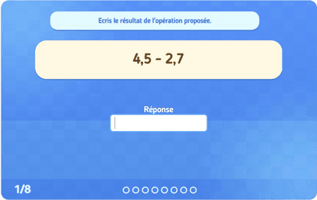Les décimaux niv 06 : soustractions