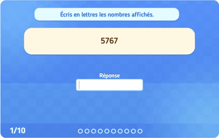 Les nombres niv 3 (à écrire) 