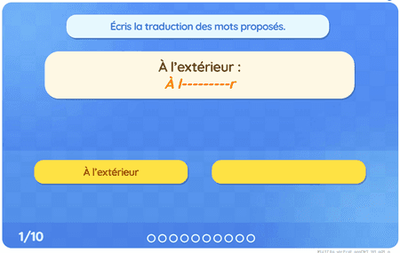 Localisation et directions (à écrire) niv 1