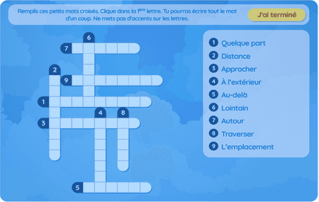 Location & directions lvl 2 (crosswords)