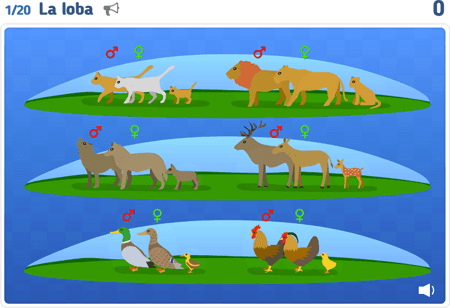 Los animales 2 : las familias