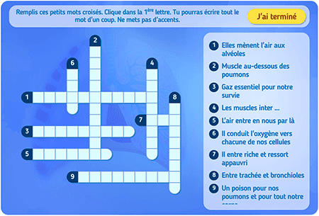 Mots croisés : La respiration