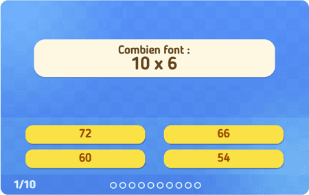 Multiplications : Table de 6