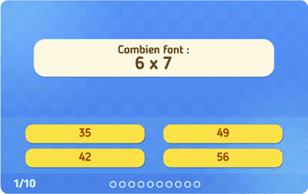 Multiplications : Table de 7