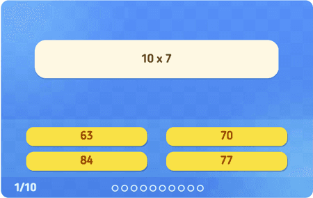 Multiplications : Tables de 7, 8, 9