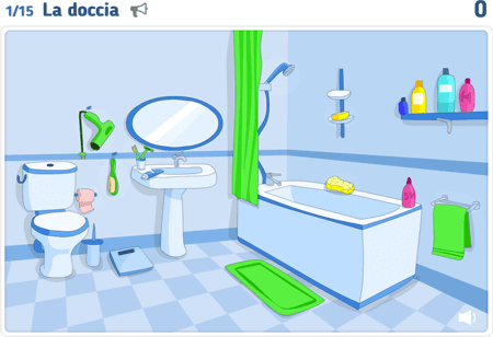Nella sala di bagno