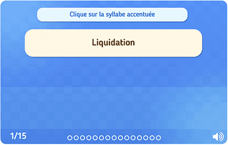 Où est l'accent tonique ? (tous)
