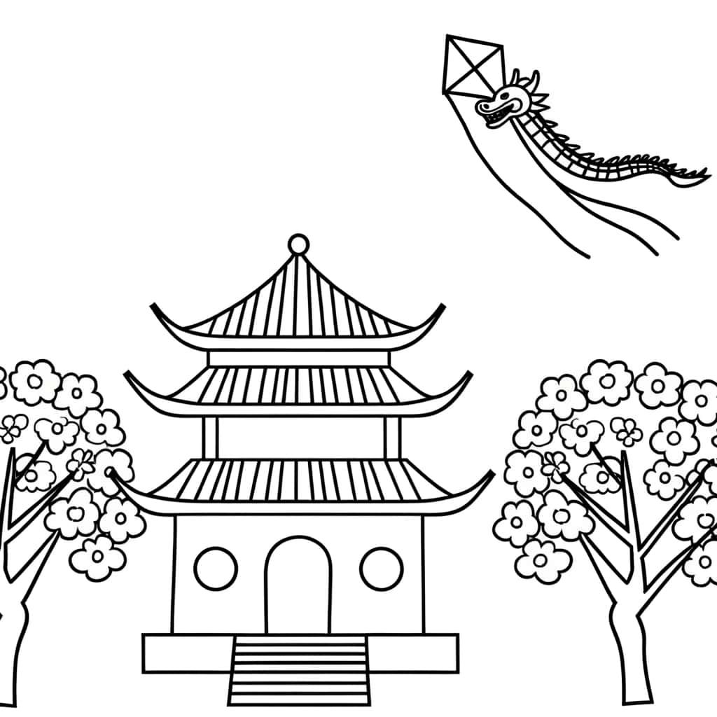 Pagode chinoise traditionnelle