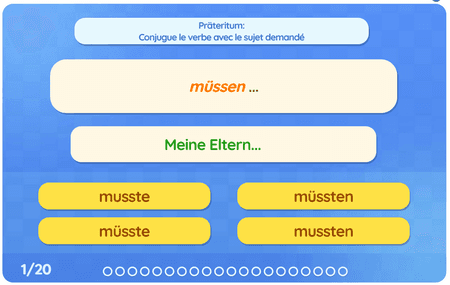 Präteritum : Modalverben