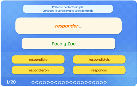 Pretérito perfecto simple : Verbos regulares
