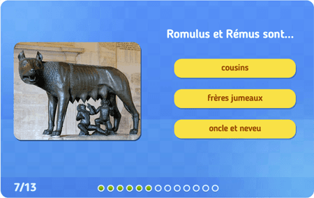Quiz : Le mythe de la fondation de Rome
