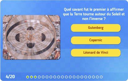 Quiz : L'esprit scientifique du XVIe au XVIIIe s.