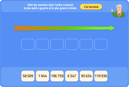 Ranger les nombres 04 : 1 000 à 1 000 000 