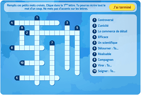 Topic 2 : Promises & challenges (crosswords)