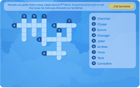 Usual Verbs lvl 1 (crosswords)