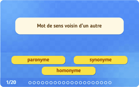 Vocabulaire d'analyse grammaticale niv 2